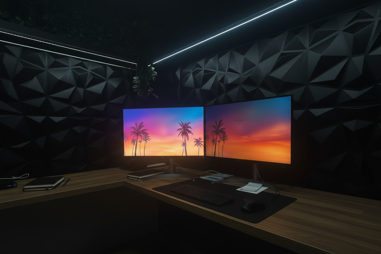 Cinematic gaming setup hero banner