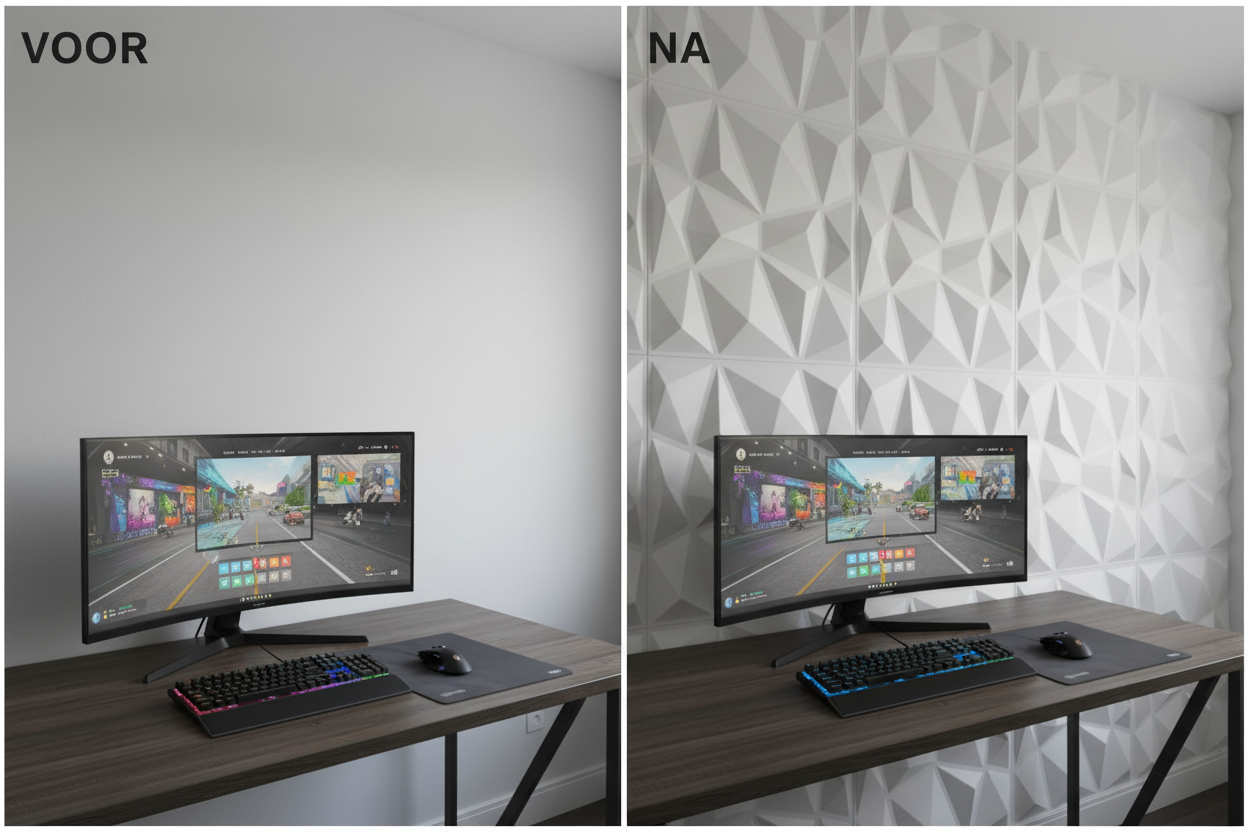 3D Wandpanelen voor Gaming, Content, Streaming & Desk Setups